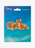 Disney The Fox and the Hound Todd and Copper Log Floral Enamel Pin