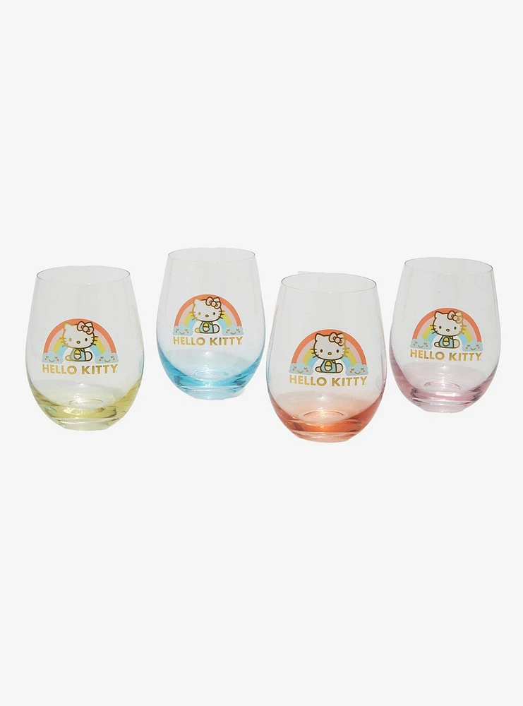 Hello Kitty Rainbows Stemless Glass Set