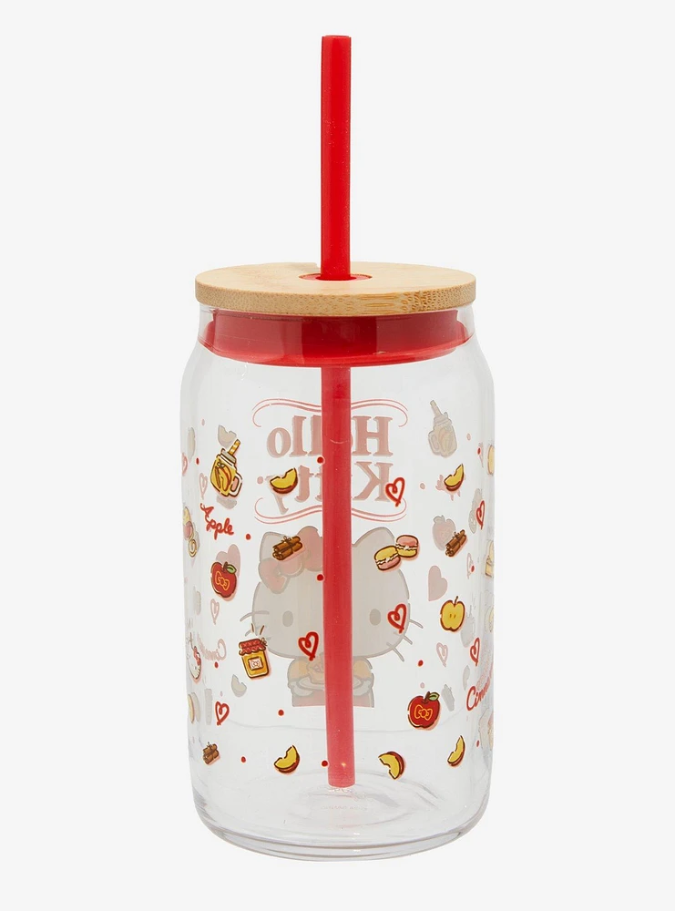 Hello Kitty Treats Glass Travel Cup