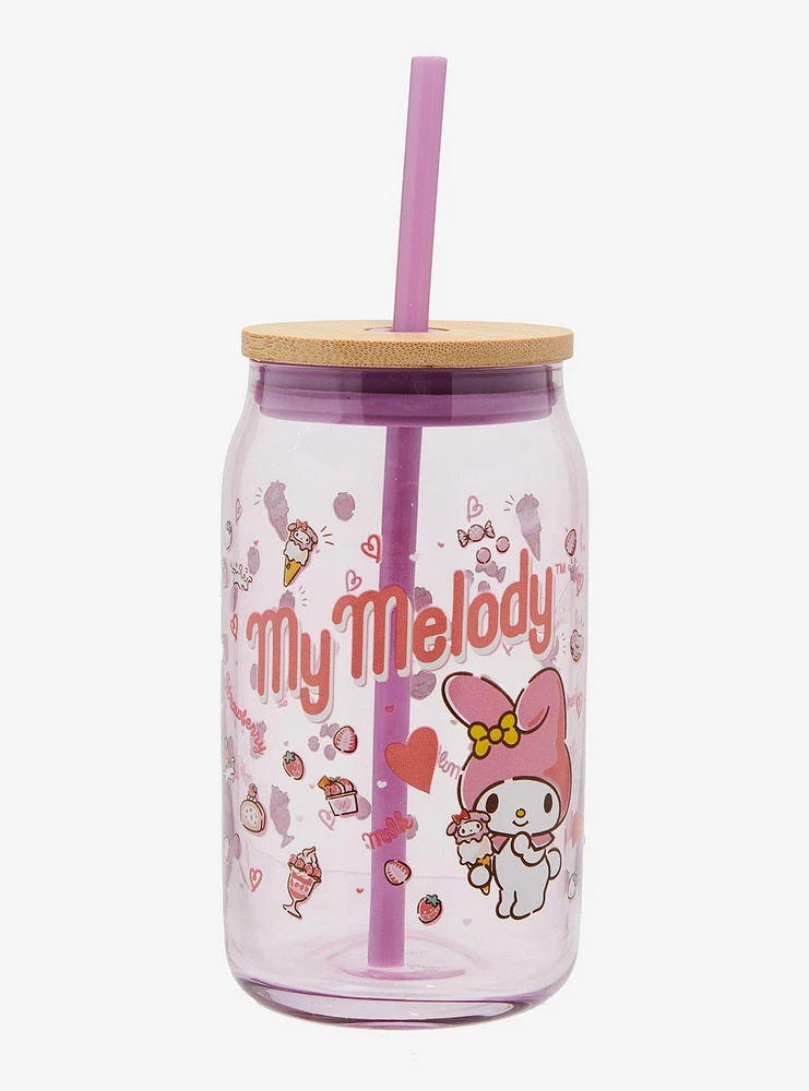 My Melody Treats Glass Travel Cup