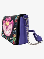 Loungefly Disney Alice in Wonderland Cheshire Cat Floral Crossbody Bag