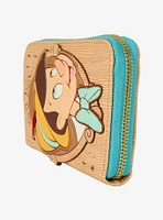 Loungefly Disney Pinocchio Wood Frame Portrait Small Zip Wallet