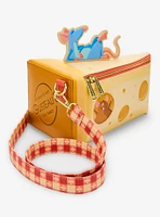 Loungefly Disney Pixar Ratatouille Remy & Emile Cheese Wedge  Figural Crossbody Bag