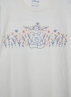 Disney Winnie the Pooh Floral Embroidered Women's T-Shirt