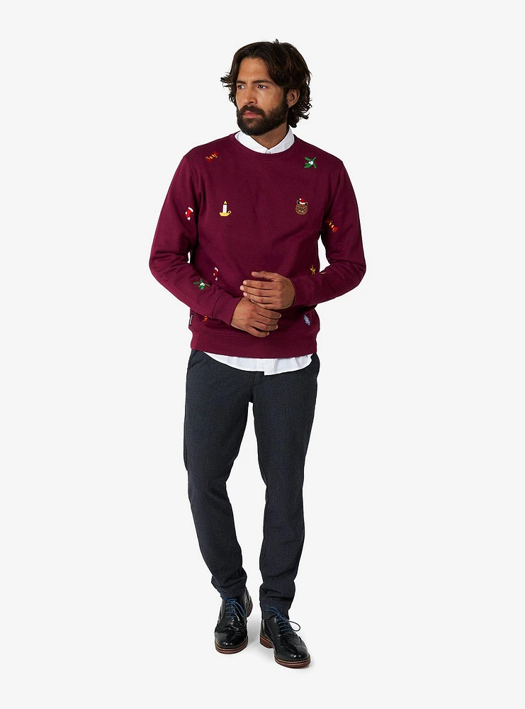 Christmas Icons Burgundy Sweater