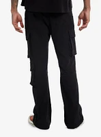 Black Snap Pocket Cargo Pants