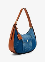 True Religion Horseshoe Pocket Denim Hobo Bag