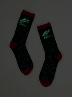 Mountain Dew Baja Blast Glow-In-The-Dark Crew Socks