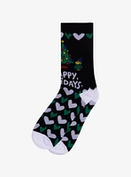 Peanuts Snoopy Woodstock Happy Holiday Crew Socks