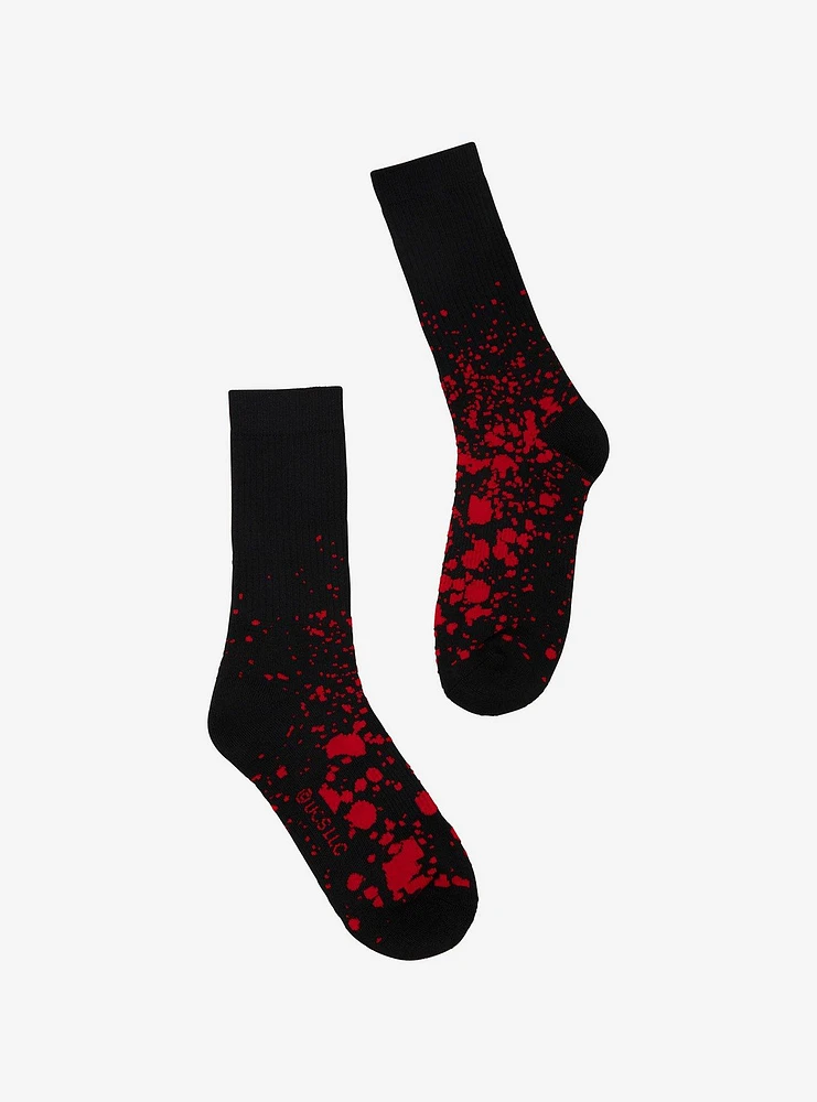 Chucky Tiffany Split Patch Blood Splatter Crew Socks