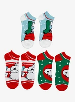 Peanuts Snoopy Christmas No-Show Cozy Socks 3 Pair