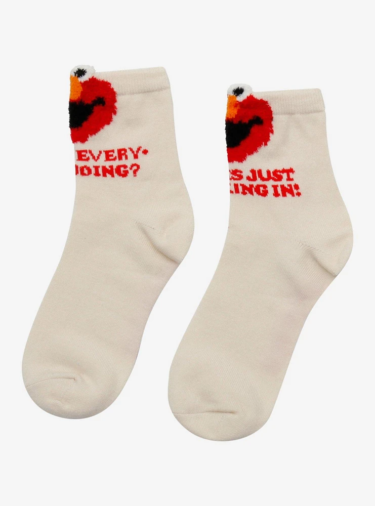 Sesame Street Elmo Quotes Ankle Socks