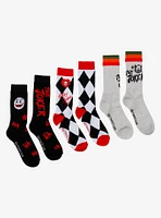 DC Comics Batman Joker & Harley Quinn Crew Socks 3 Pair