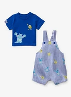 Disney Pixar Monsters, Inc. Mike & Sulley Infant Overall and Shirt Set — BoxLunch Exclusive