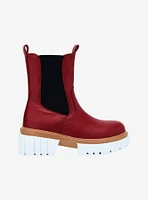 Yoki Burgundy Chelsea Boots