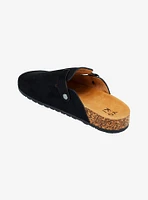 Yoki Black Faux Suede Clogs