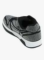 Yoki Black & Silver Rhinestone Hunter Sneakers