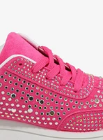 Yoki Pink Rhinestone Russel Sneakers