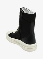 Yoki Black & White Star Wilder Hi-Top Sneakers