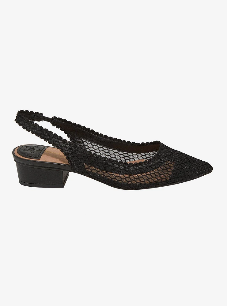 Chinese Laundry Black Mesh Heels