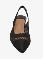 Chinese Laundry Black Mesh Heels