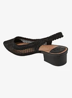 Chinese Laundry Black Mesh Heels