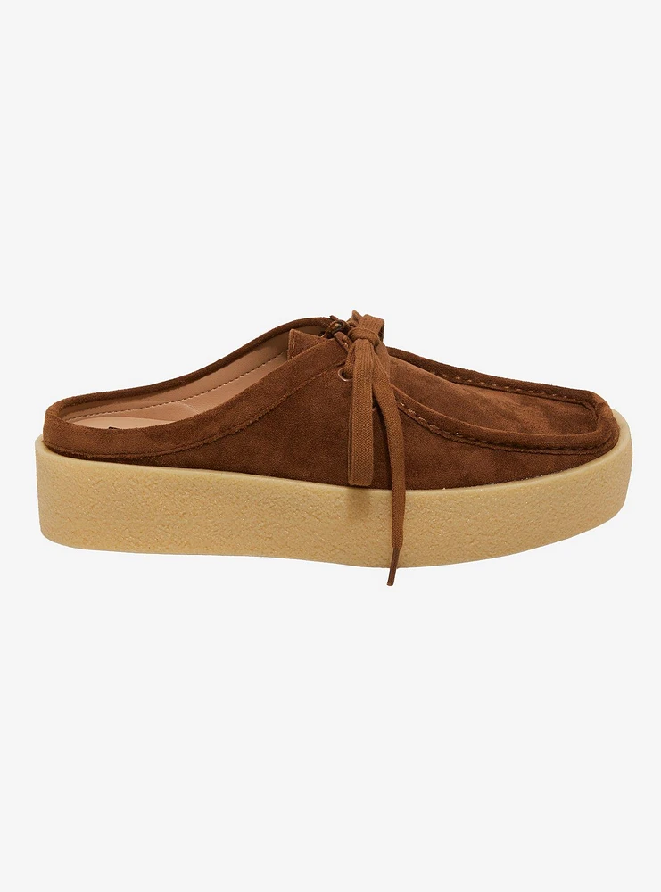 Dirty Laundry Brown Daybreak Moc Toe Mules