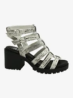 Dirty Laundry Silver Fun Stuff Heel Sandals