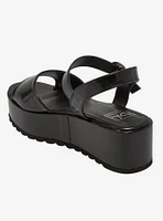 Dirty Laundry Black Strappy Platform Sandals