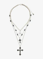 Gothic Cross Skull Layered Necklace