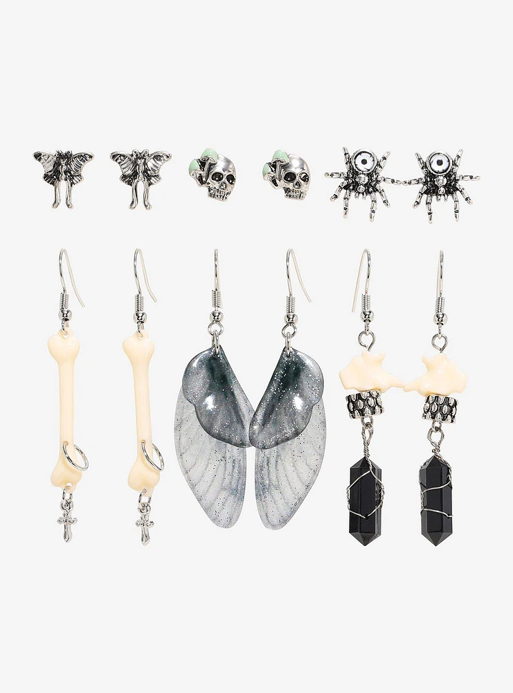 Thorn & Fable Wing & Bones Earring Set