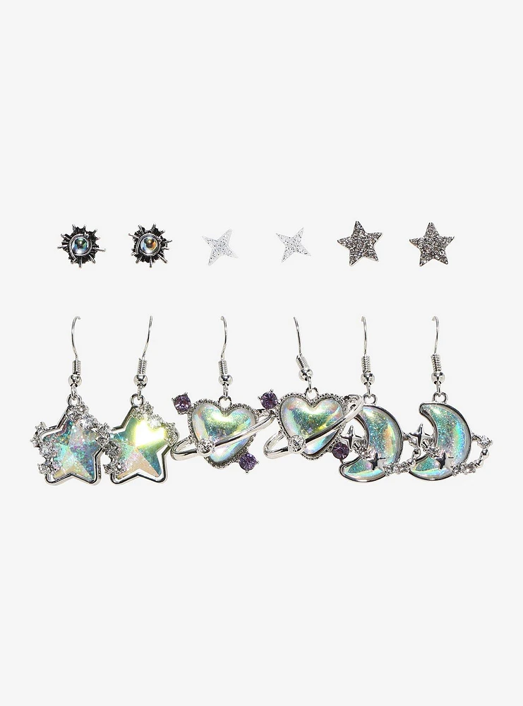 Sweet Society Glitter Celestial Heart Earring Set