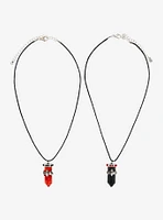 Bat Crystal Best Friend Necklace Set