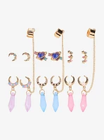 Cosmic Aura Colorful Moon Earring Set