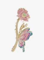 Thorn & Fable Butterfly Flower Claw Hair Clip