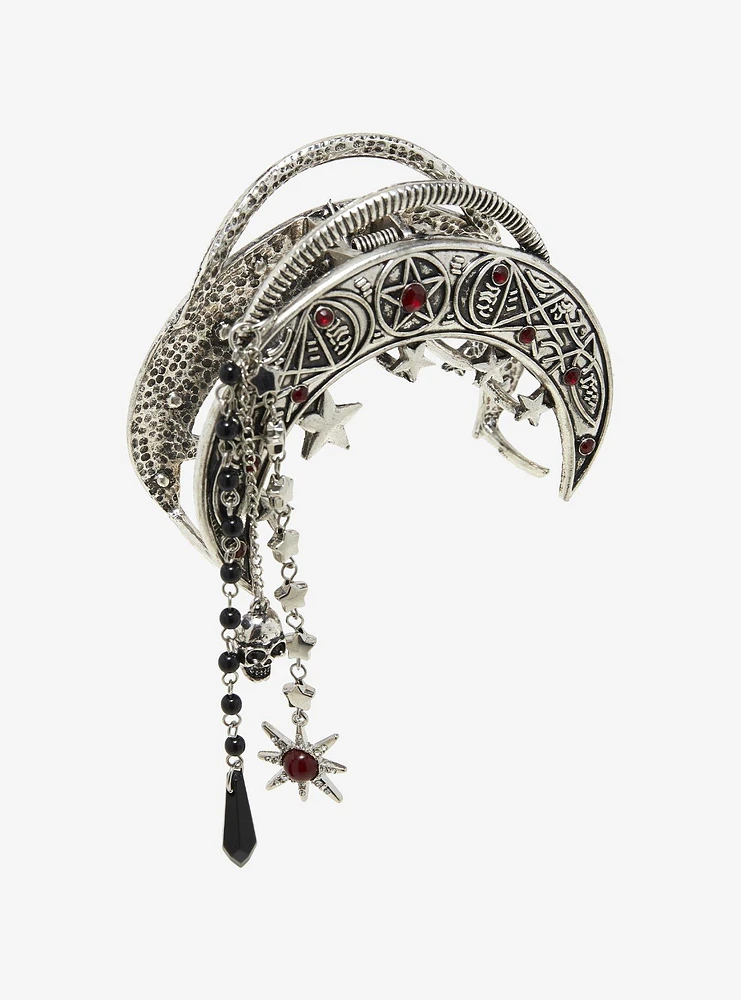 Ornate Crescent Moon Claw Hair Clip