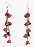 Floral Bat Drop Earrings