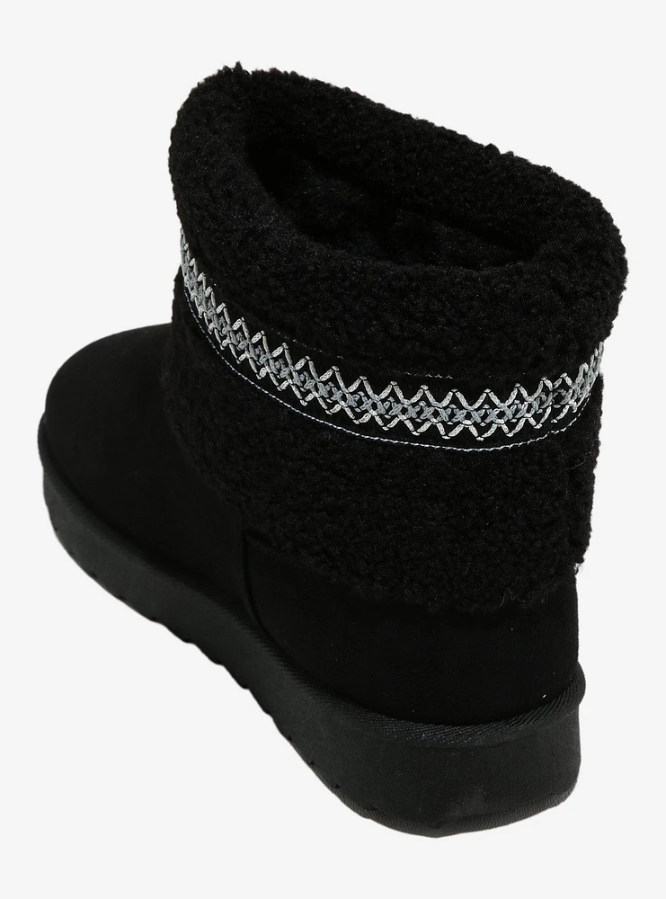 Yoki Black Sherpa Carly Boots