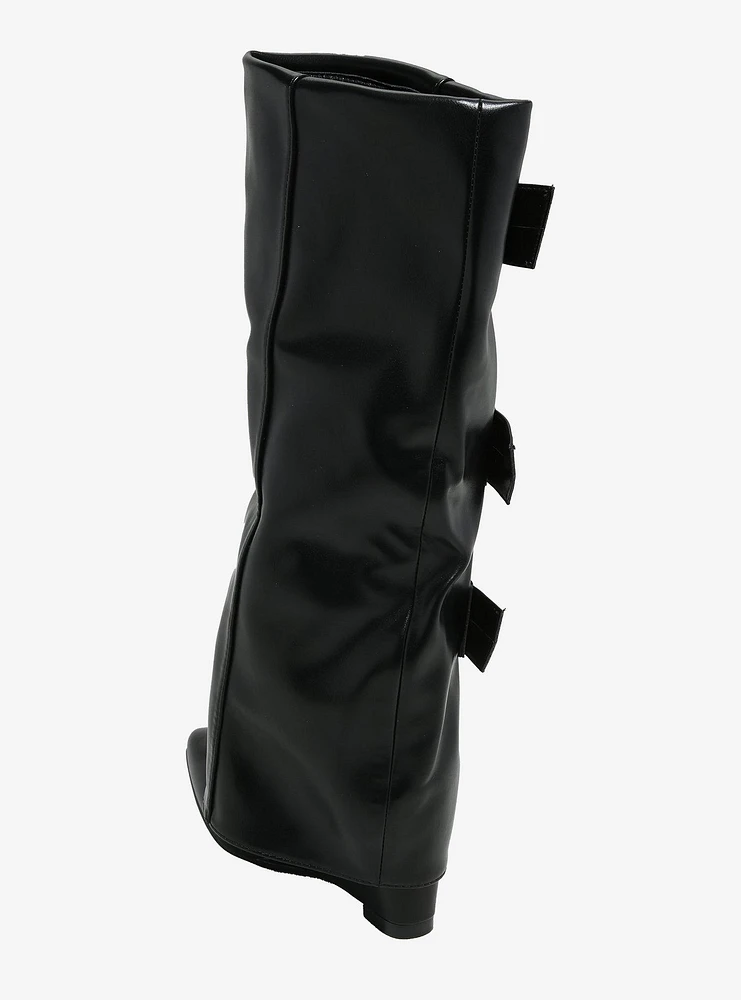 Yoki Black Buckle Erlinda Boots