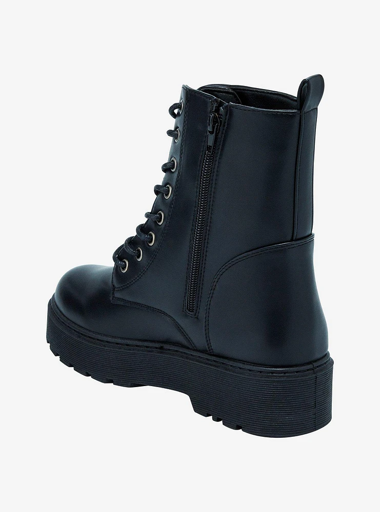 Yoki Black Combat Boots