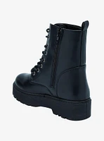 Yoki Black Combat Boots