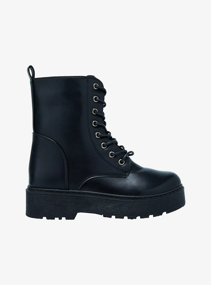 Yoki Black Combat Boots