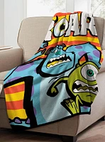 Disney Pixar Monsters Inc. Heading Out Micro Raschel Throw