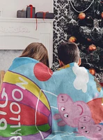Peppa Pig Big Balloon Micro Raschel Throw