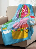 Peppa Pig Big Balloon Micro Raschel Throw