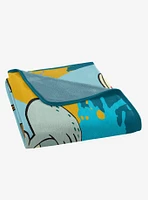 SpongeBob SquarePants Squidward Art Micro Raschel Throw