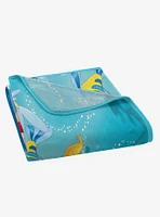 Disney The Little Mermaid Ariel Floatie Friends Micro Raschel Throw