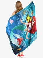 Disney The Little Mermaid Ariel Floatie Friends Micro Raschel Throw