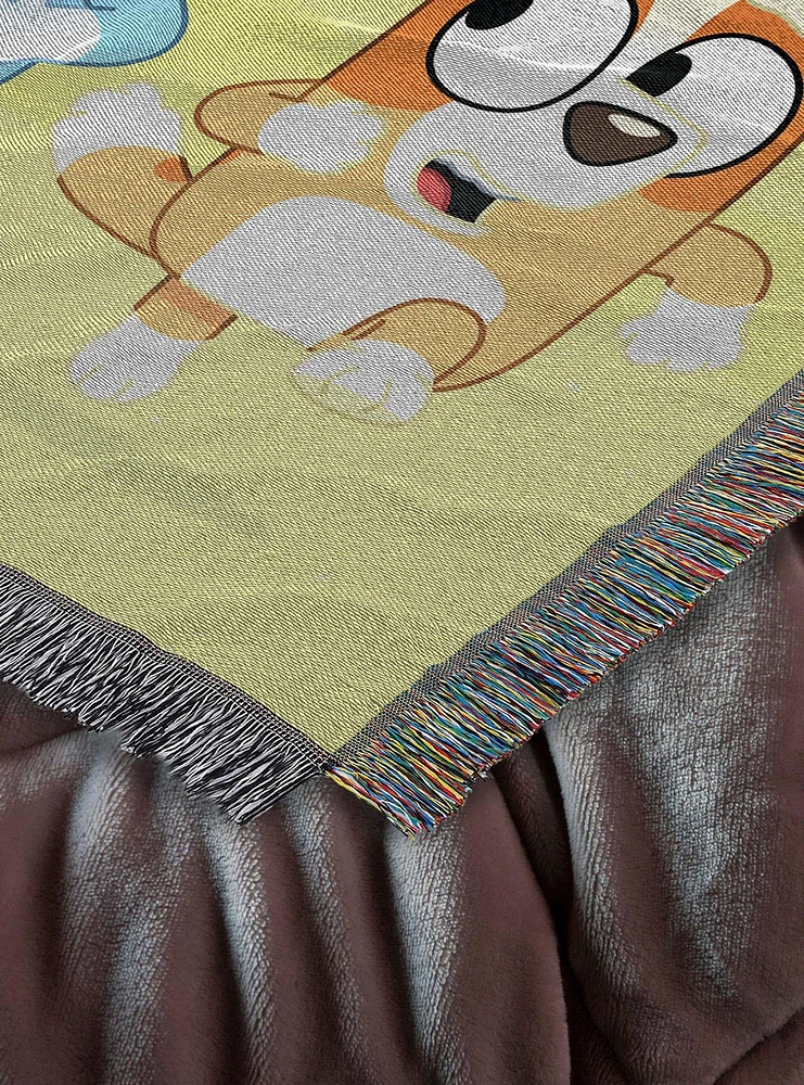 Bluey Jogging Bluey Woven Tapestry Throw