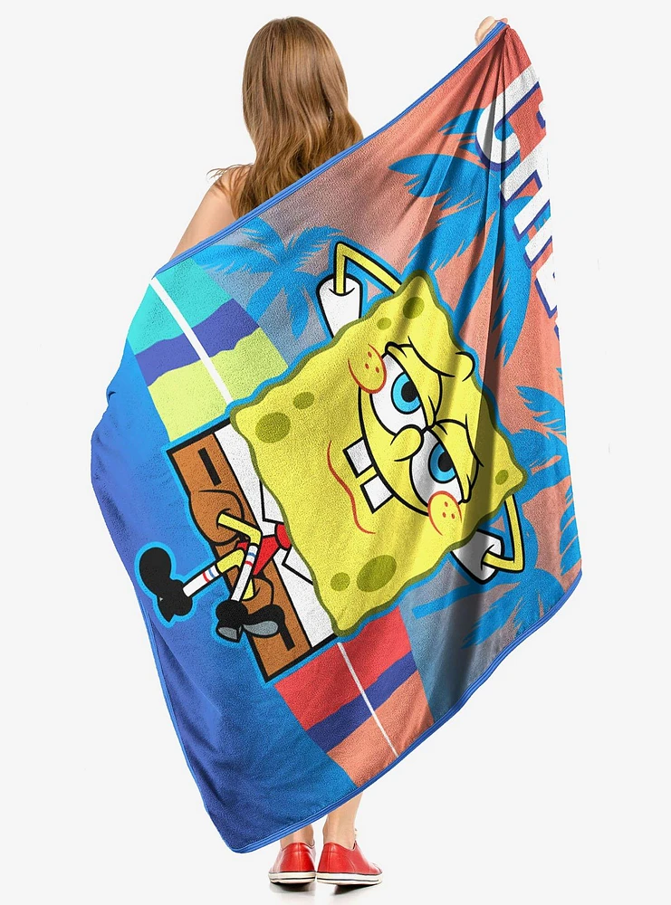 SpongeBob SquarePants Chillin Micro Raschel Throw